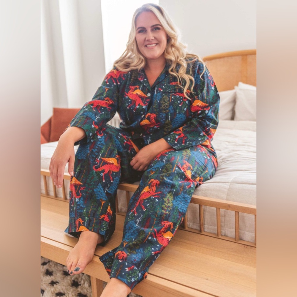 Printfresh Jersey Devil Long Pajama Set - Small